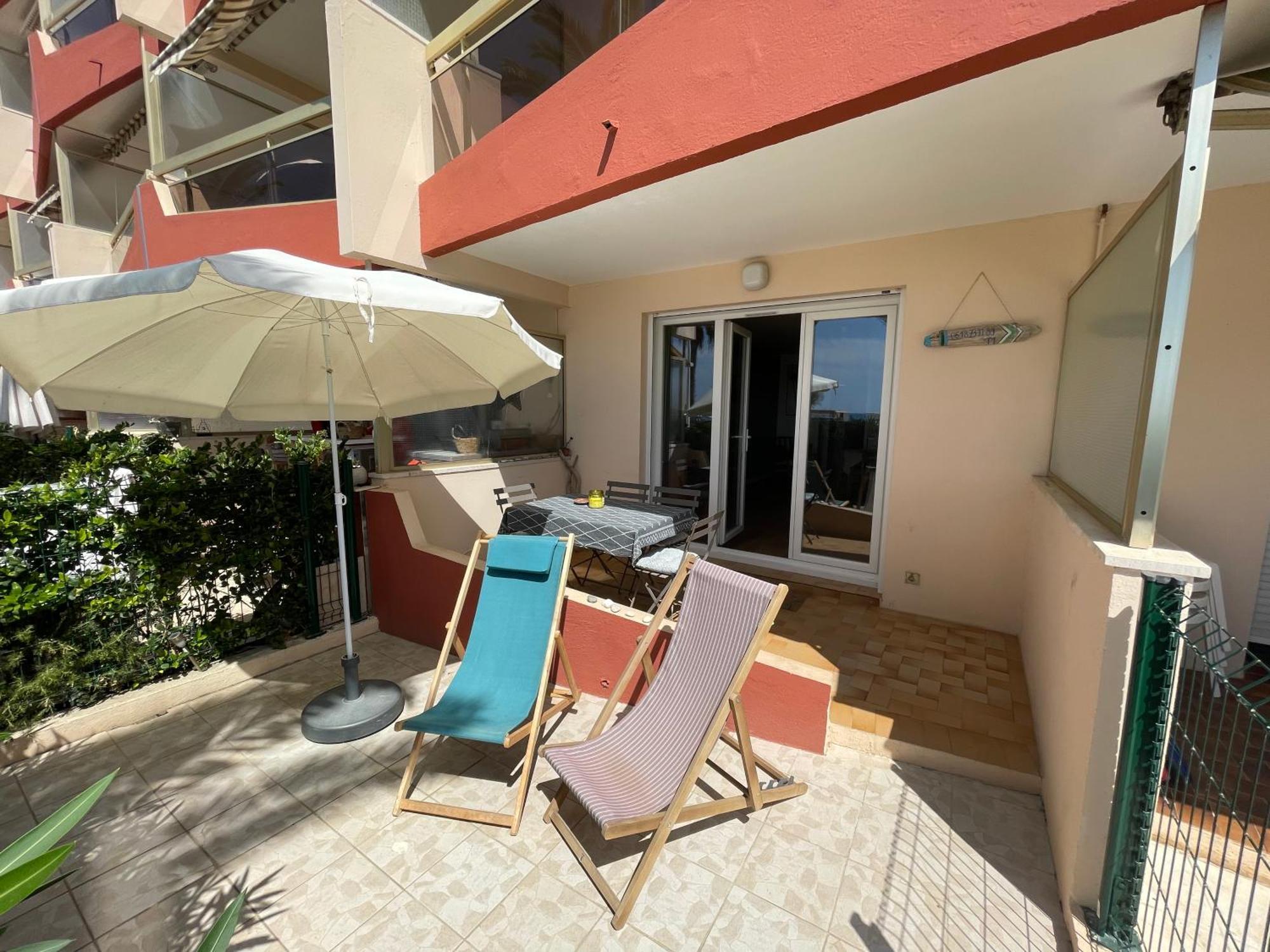 "Les Palmiers" Studio Spacieux Vue Mer Terrasse & Parking Saint-Cyr-sur-Mer Eksteriør billede
